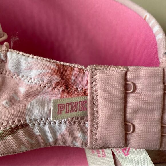 PINK-VICTORIA Secret Floral Multi-Way Push Up Bra (32DD) - Picture 4 of 5